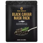PaxMoly, Black Caviar, Brightening, Hydrating AND Anti-Aging, Sheet Mask, Face, 25 ml