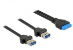 Delock 85244 USB-A/19-Pin 0,8 m Must