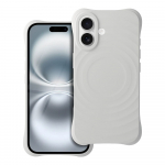 Silikoonkatte Zephyr Mag iPhone'ile 16, valge, hildub MagSafega