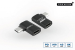 MicroConnect Premium USB4 Gen 3x2 USB-C angled adapter, 40Gbps, 240W