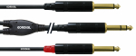 Cordial 6,3 mm - 2 x 6,3 mm - audiokaabel, 1,5 m (CFY1,5VPP)
