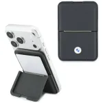 Wallet BMW Carbon Metal Logos MagSafe anthracite