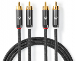Nedis Kabelis 2x RCA - 2x RCA 5m