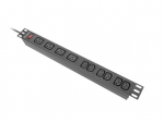 LANBERG Rack PDU 19 tolli 1U 16A 2M 4X C19 6X IEC C13 C20 must