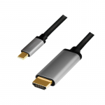 Logilink USB-C - HDMI 1,8m hbevrvitud lppud```