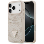 GUESS Etui 4G Double Card Triangle do iPhone 18 Pro / 17 Pro rowyEstonian: Etui 4G Double Card Triangle iPhone 18 Pro / 17 Pro jaoks, roosa