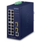 Planet IP30 Industrial L2/L4 16-Port 10/100/1000T + 2-P 100/1000x