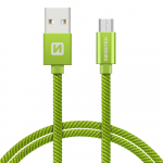 Swissten Teksti kiirelaadimine universaalne Micro USB andme- ja laadimiskaabel 0,2 m