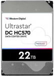 WESTERN DIGITAL WD UltraStar HC570 22TB 3,5-tolline 512MB 0F48155