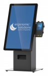 Ergonomic Solutions Counter mounted self service kiosk - Silk finish coating