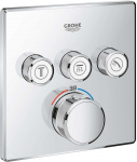 Grohe SmartControl Thermostat 3 Valves Square Chrome