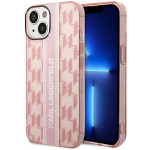 Karl Lagerfeld KLHCP14MHKLSPCP iPhone 14 Plus / 15 Plus 6,7" kvakott rowy/pink Mono Vertikaalne triibuline mono