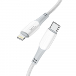 Hoco USB-C Lightning kaabel, PD 3A, 20W, 1 m, valge X70