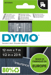 DYMO D1 lint 12 mm valge lbipaistva, 7 m (S0720600)