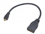 Akasa AK-CBHD09-25BK HDMI kaabel 0,25 m, HDMI tp D (Micro) HDMI tp A (Standard), must