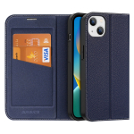 Dux Ducis Skin X2 mmekorduscase iPhone 14 Plusi jaoks magnetismiga klappiga, sinine