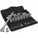 WERA Zyklop Metal-Knarrensatz 8100 SB8, 3/8"" (schwarz/silber, 29-teilig, mit Umschalt-Knarre)