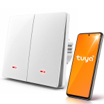 Qoltec Smart Light switch WiFi 2Gang Timer Tuya