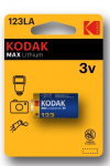 Kodak Max Lithium 123 LA 3V Single-use Battery