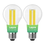 Lepro 100094-WW-EU-2 E27 Filamente LED-lamb, 7,2W (100W), 1521 lm, 2700K, klass A, 2-kordne pakett