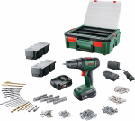 Bosch Power Tools Bosch UniversalDrill 18V + SystemBox 241 -akkuporakone + tarvikesarja (06039D4003)