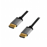 Logilink HDMI kaabel 4K/60Hz, alu , must, 3m