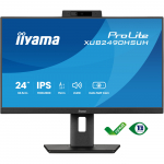 Iiyama ProLite XUB2490HSUH-B2 (60,5 cm (24 tolli), must (matt), FullHD, IPS, veebikaamera, mikrofon, USB-keskus, 100 Hz paneel)