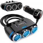 Goodbuy 3 x car charger socket splitter 12 | 24V | 2 x USB 2.1A | LEDs