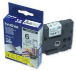 Brother P-Touch Tape Black on White 6 mm