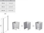 Ravak CPS 900 mm h=1950 Bright aluminium/ Clear glass