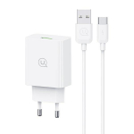 USAMS ad. siec. 18W + kabel USB-C/USB-A 1m kiirlaadimine biay/valge seeria SC SC SCXLTZ02
