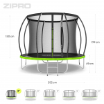 Zipro Jump Pro Premium Inner Net 8FT 252cm