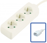 MicroConnect 3-way Power Strip French Type E, DIRECT ATTACH TO UPS, 1.5m