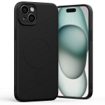 Mercury MagSafe poolsilikoonist iPhone 15 Plus 6,7" tarny/must