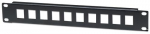 Intellinet Patch Panel, Blank, 10, 1U, 10-Port, Black