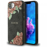 GUESS Etui 4G Flowers Print MagSafe do iPhone 16e czarny