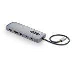 StarTech.com 10-in-1 USB-C kuni kahekordne DisplayPort multiporti adapter, 100W Power Delivery laadimine, 2x 4K 60Hz, 5-portiline 5Gbps hub, Gigabit Ethernet, Type-C mini-dokk
