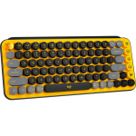 LOGITECH POP Keys Wireless Mechanical Keyboard With Emoji Keys - BLAST_YELLOW - RUS - BT - INTNL - BOLT
