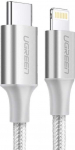 UGREEN USB Type-CLightning MFI kaabel, 3A, 36W, 1 m, hbedane