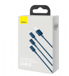 Baseus CAMLTYS-03 USB kaabel 1,5 m USB A USB C/Micro-USB B/Lightning Sinine