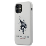 U.S. Polo Assn. USA Polo USHCP12SSLHRWH iPhone 12 mini 5.4" biay/white Silicone Collection
