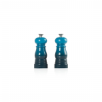 Salt and pepper grinder set 11cm blue