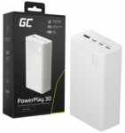 GREEN CELL Energiakratt GreenCell PowerPlay 30 30000mAh Valge