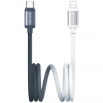 USAMS Kabel Bicolor Series SJ757 PD 30W USB-C/Liikumine 1.2m must-valge must-valge