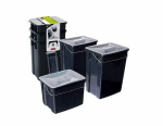 Waste bin set Biobox 2x10L+6L grey