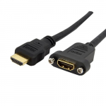 StarTech.com 3ft HDMI nais-pulga meha adapter, 4K kiiruseis paneli kinnituse HDMI kabel, 4K 30Hz UHD HDMI, 10.2 Gbps laiuskaabel, 4K HDMI nais-pulga HDMI meha, HDMI paneli kinnituse henduskabel