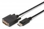 Digitus DisplayPort adapter cable, DP - DVI (24+1) M/M, 3.0m,