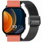 Gravity Smartwatch GT15-3 silikoonribas + musta vrvi kevrise / must-punane