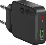 SBS PD Reiselader UltraSlim 45W USB/USB-C GaN must