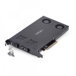 StarTech.com Dual-Baasi M.2 NVMe SSD PCIe x8 eemaldatav liikuv kast; lahutamine vajalik; tootetahtis asendamine, PCIe tagurhm kahe soojendatavaga seadme lahteluga